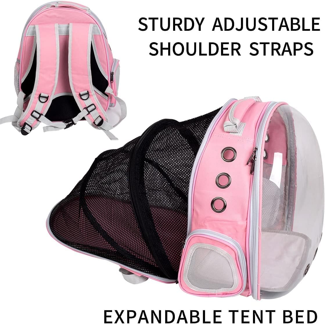 Mochila transportadora de burbujas expandible plegable