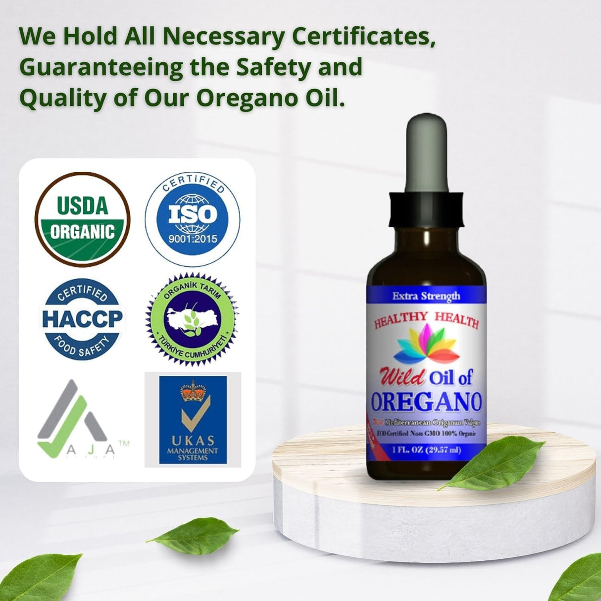 Aceite de Orégano Salvaje Mediterráneo ECO Certificado Orgánico 3 Pack