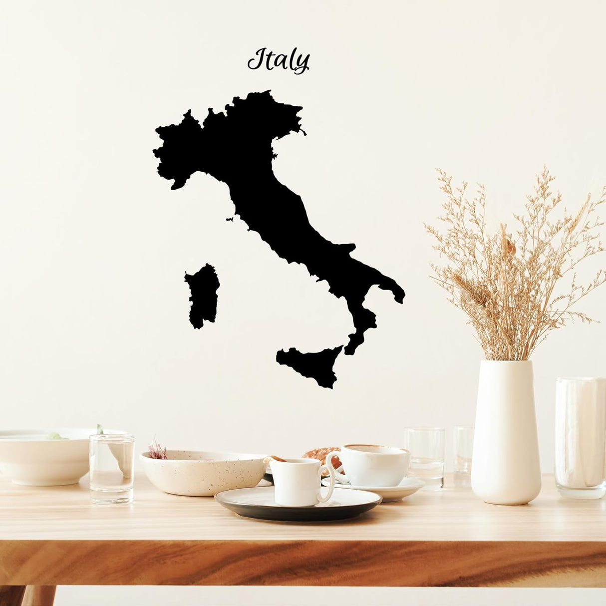 Vinilo Decorativo Mapa de Italia - Stickers Viaje 3561ig