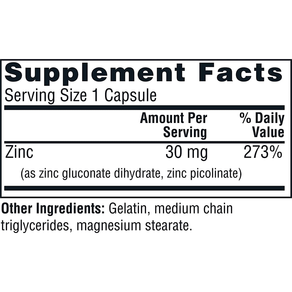 Suplementos de zinc para apoyar la piel inmunológica 100 und