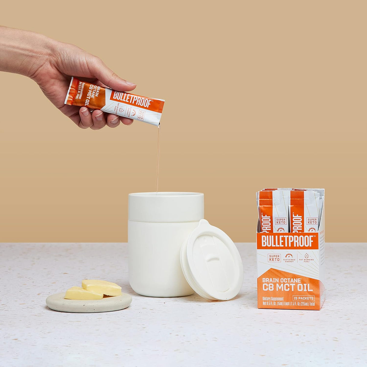 Suplementos Alimenticios Aceite de una sola porción de cocos