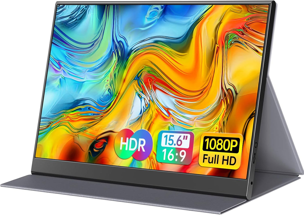Monitor portátil 15.6 1080P USB-C HDMI, Ultra delgado, IPS
