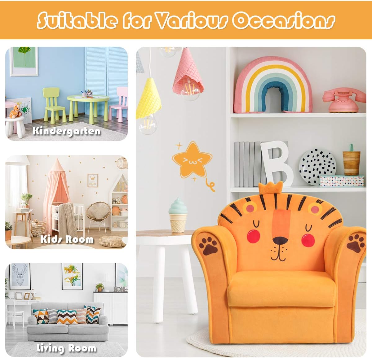 muebles para niños con construcción de madera.Costzon.