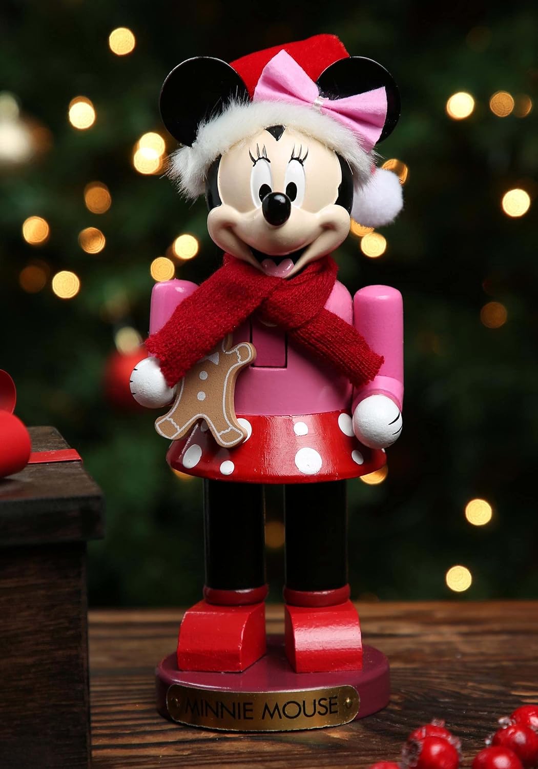 Nutcracker Minnie Mouse de Kurt Adler, figura decorativa navideña