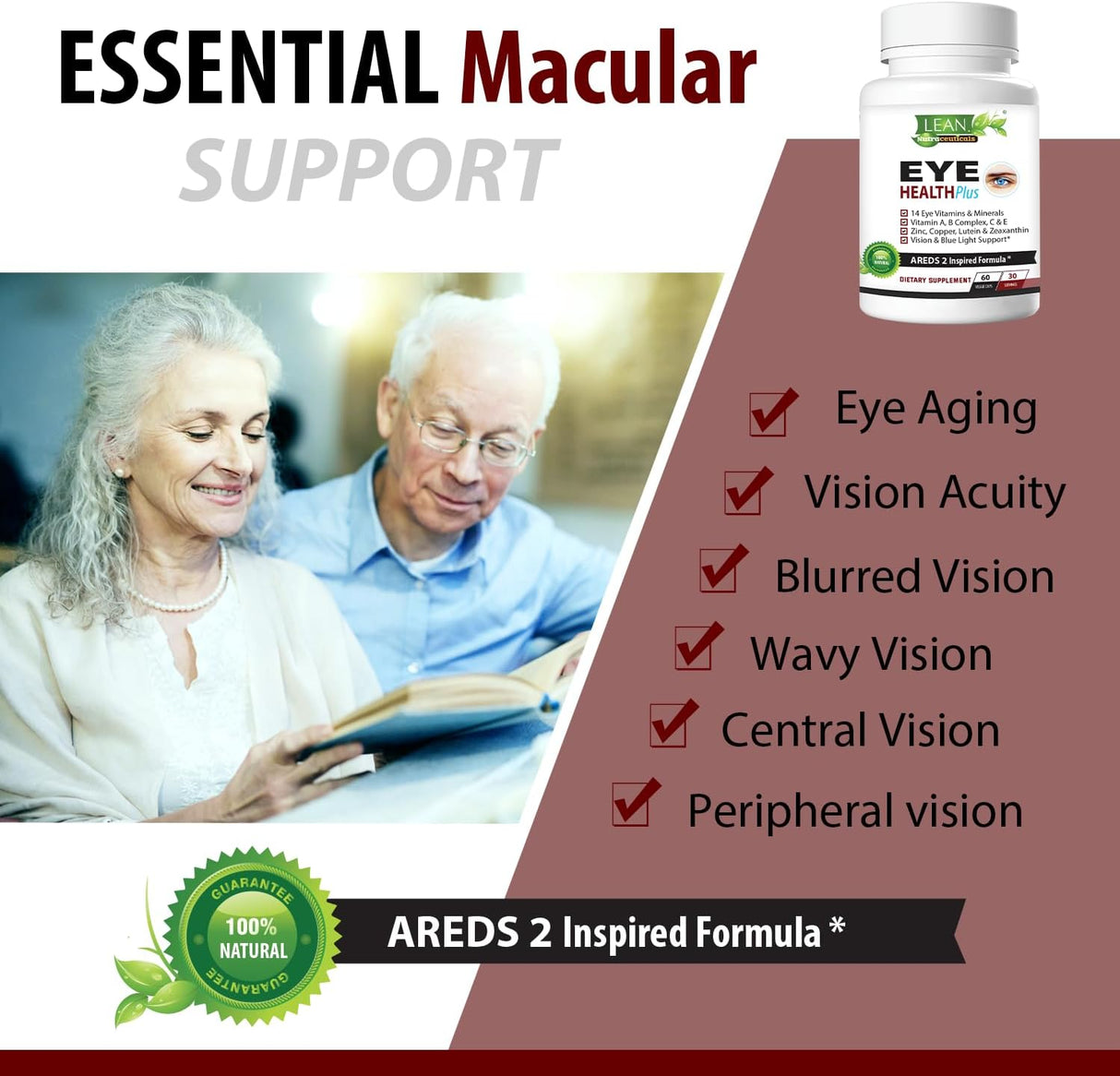 Suplemento Areds 2 Eye Health Plus con cobre vitamina A B C