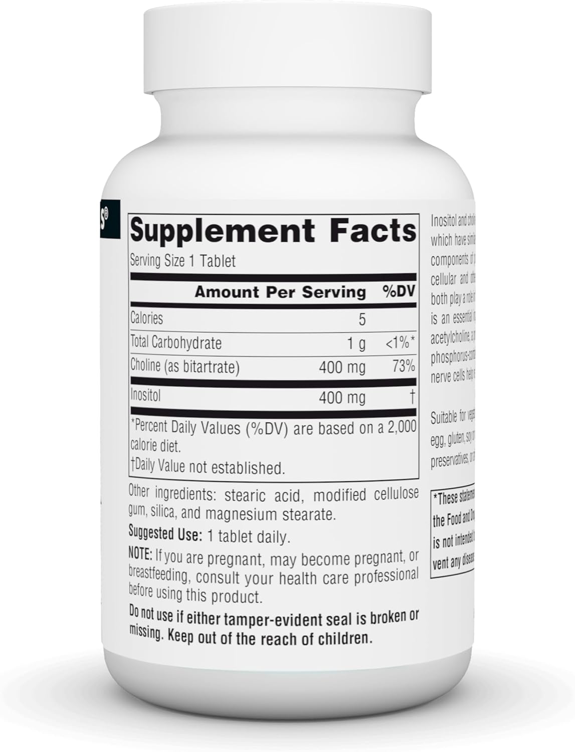 Inositol & Colina Source Naturals 800 mg, 50 tablet