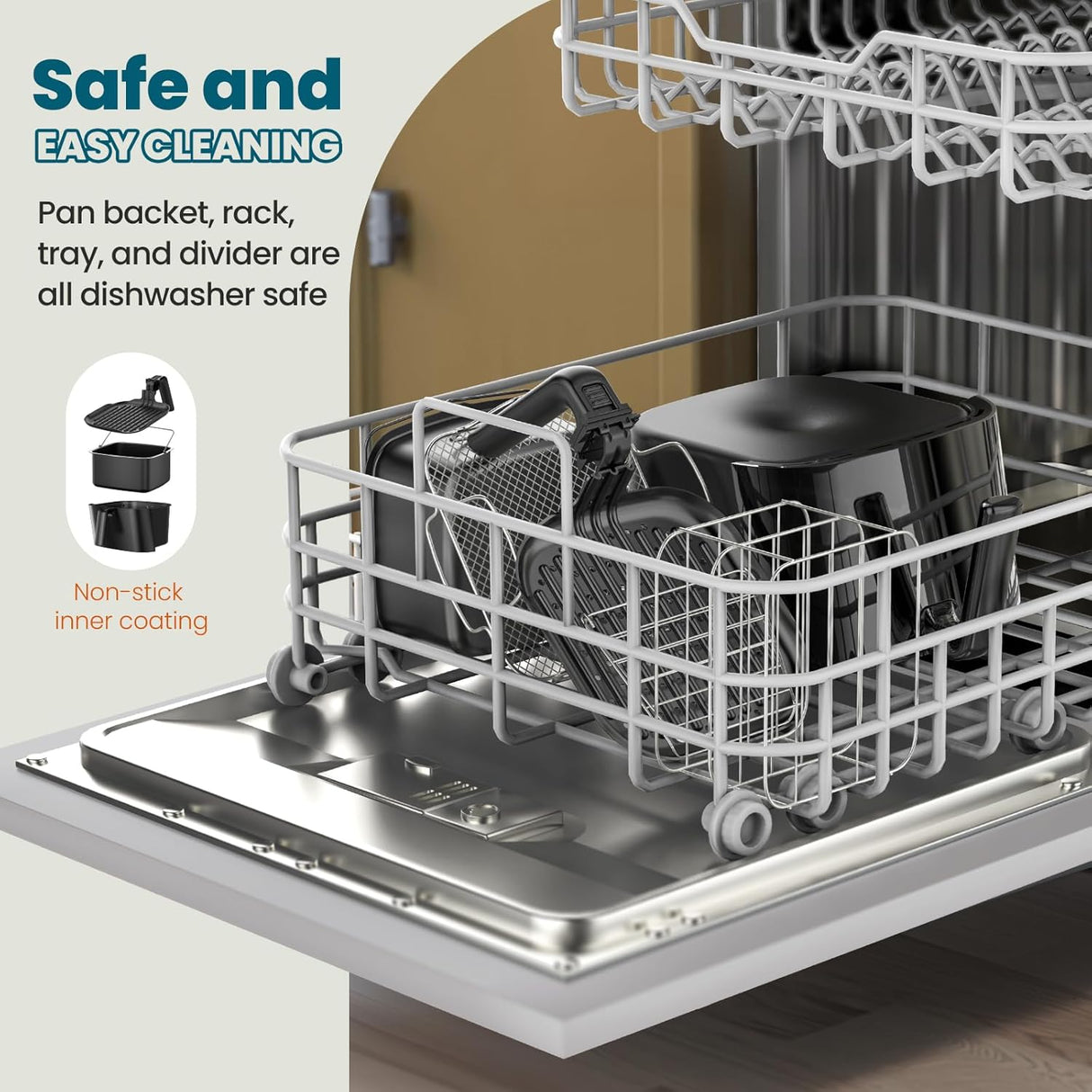 Freidora de aire Nuwave Brio 10 en 1, 6 QT, 1800W, 100 recetas