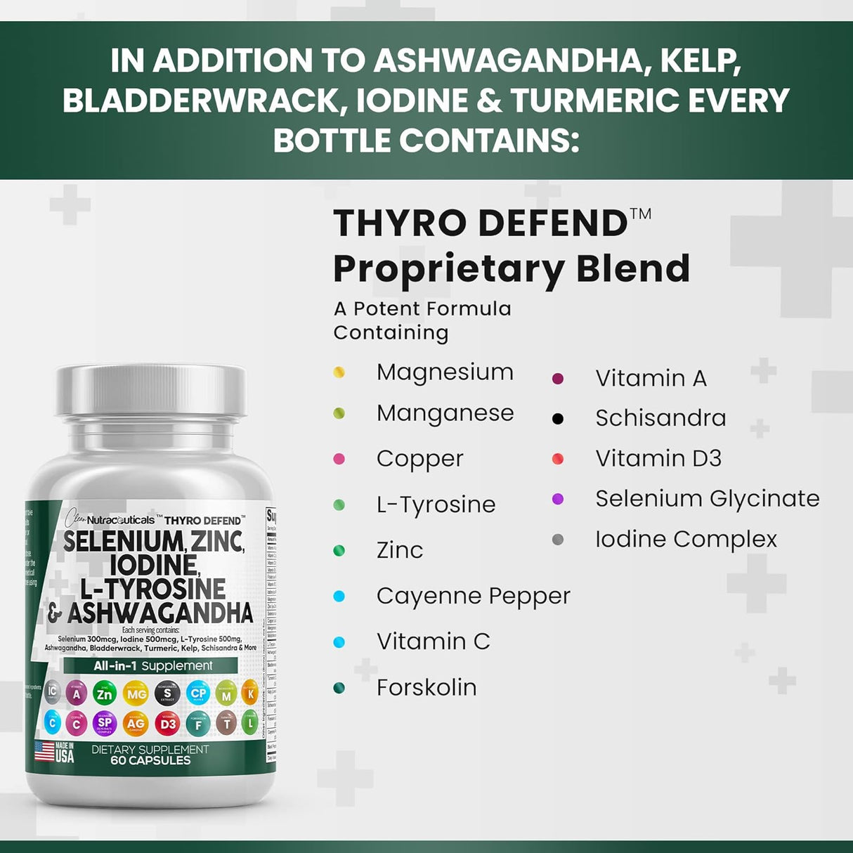 Suplemento de apoyo tiroideo para mujeres y hombres