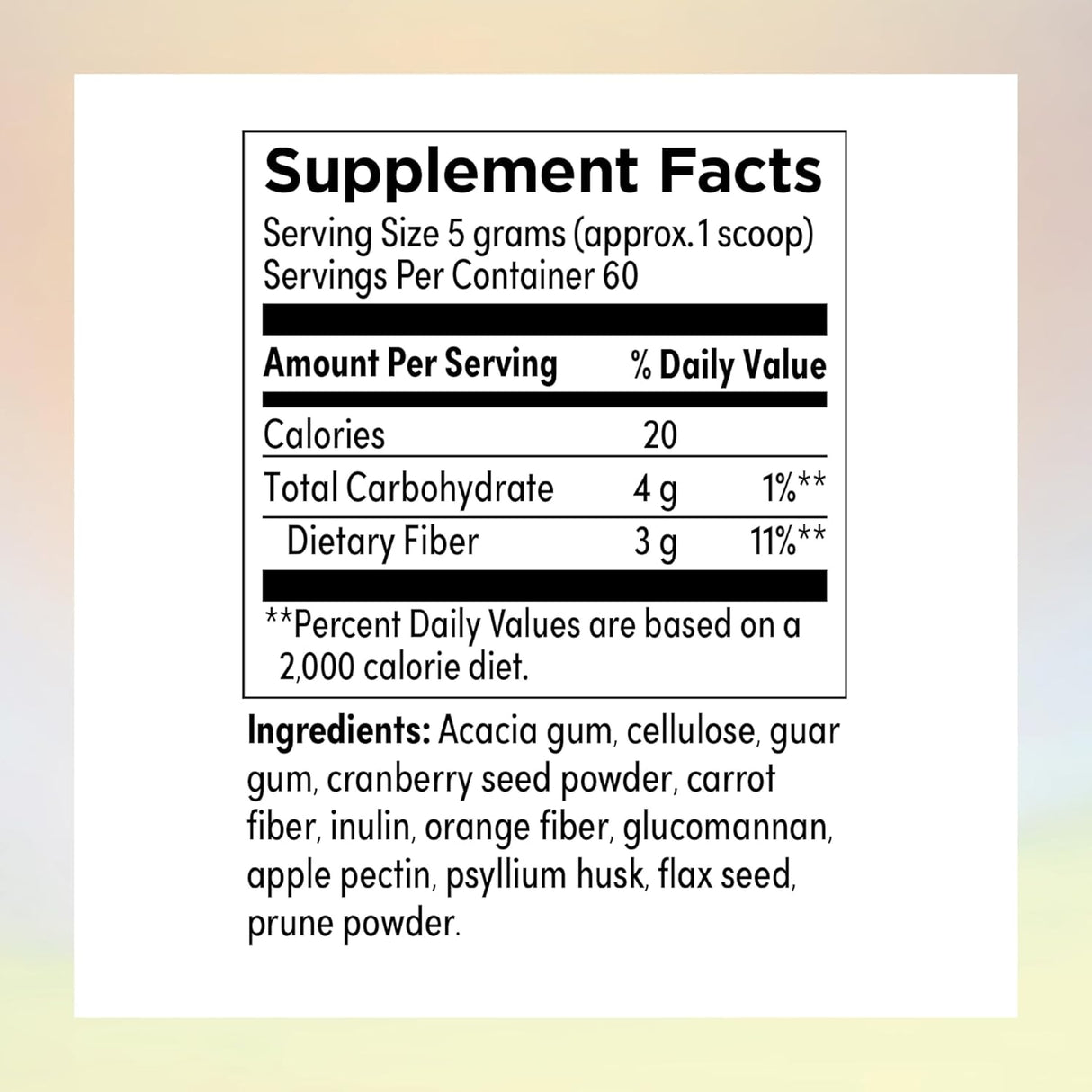 Suplemento de Fibra Extra de JJ Virgin - 12 Polvo (10.6oz)