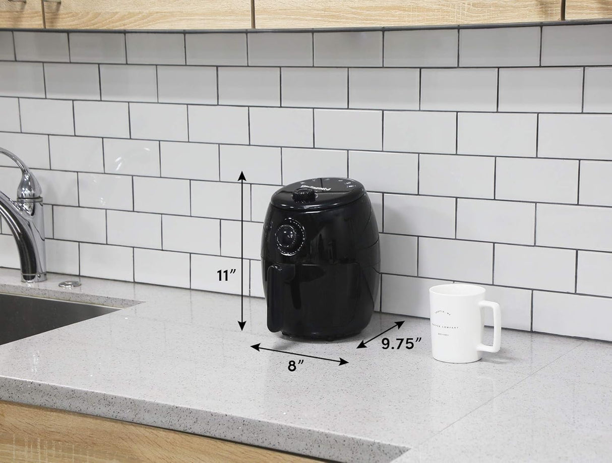 Freidora de aire Elite Gourmet EAF-0201, 2.1qt, 1000W, timer