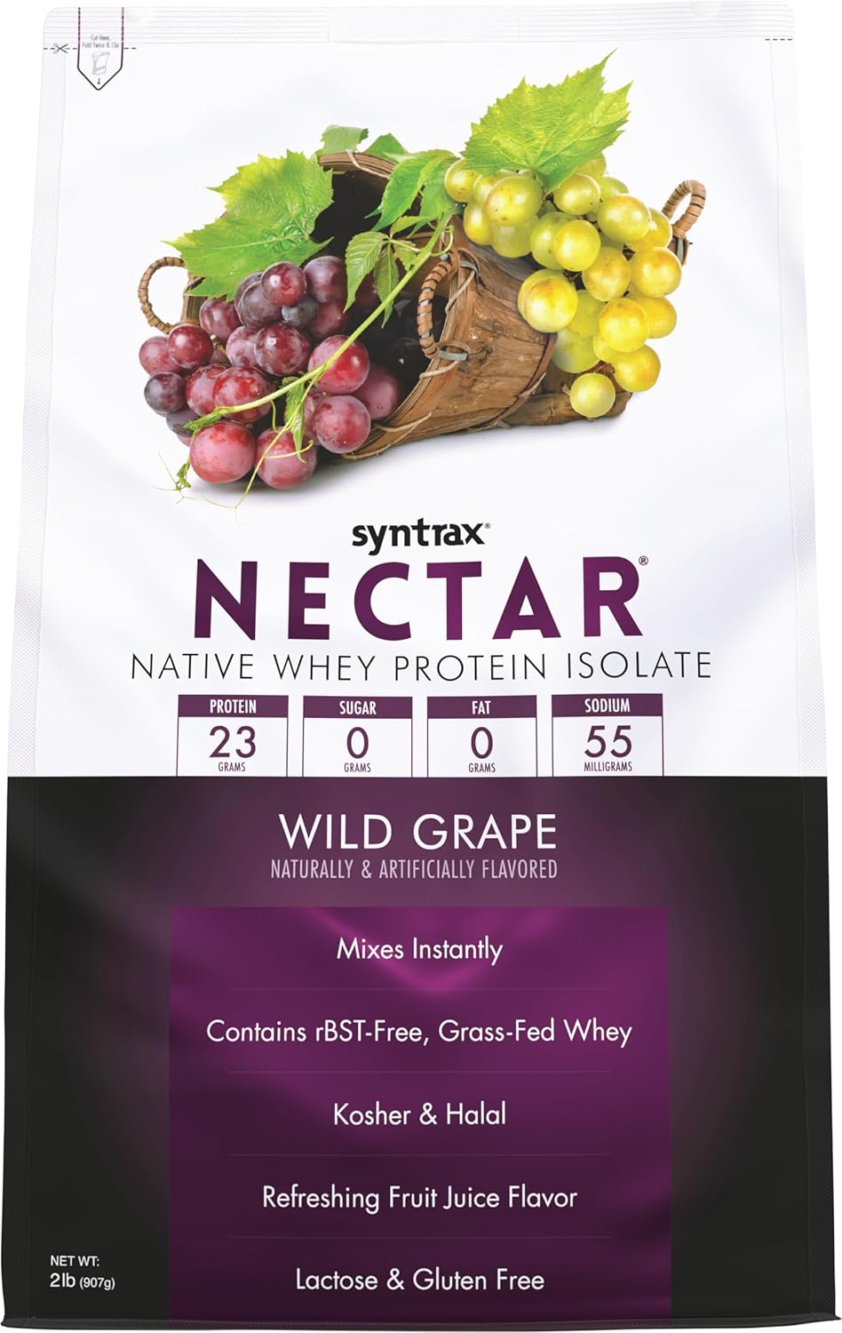 Syntrax Nectar Proteína de Suero 100% Grape 2 lbs