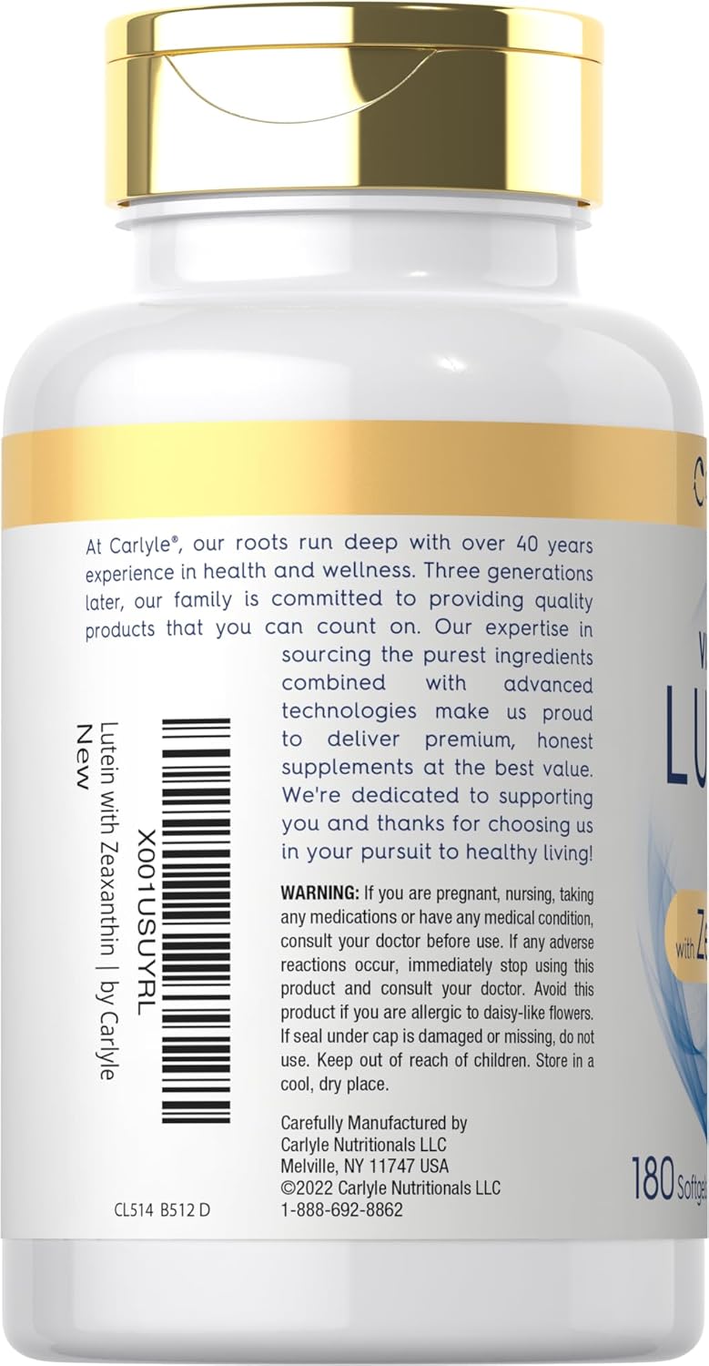Suplemento Luteína y Zeaxantina Carlyle 40mg Visi-Gold 180 caps