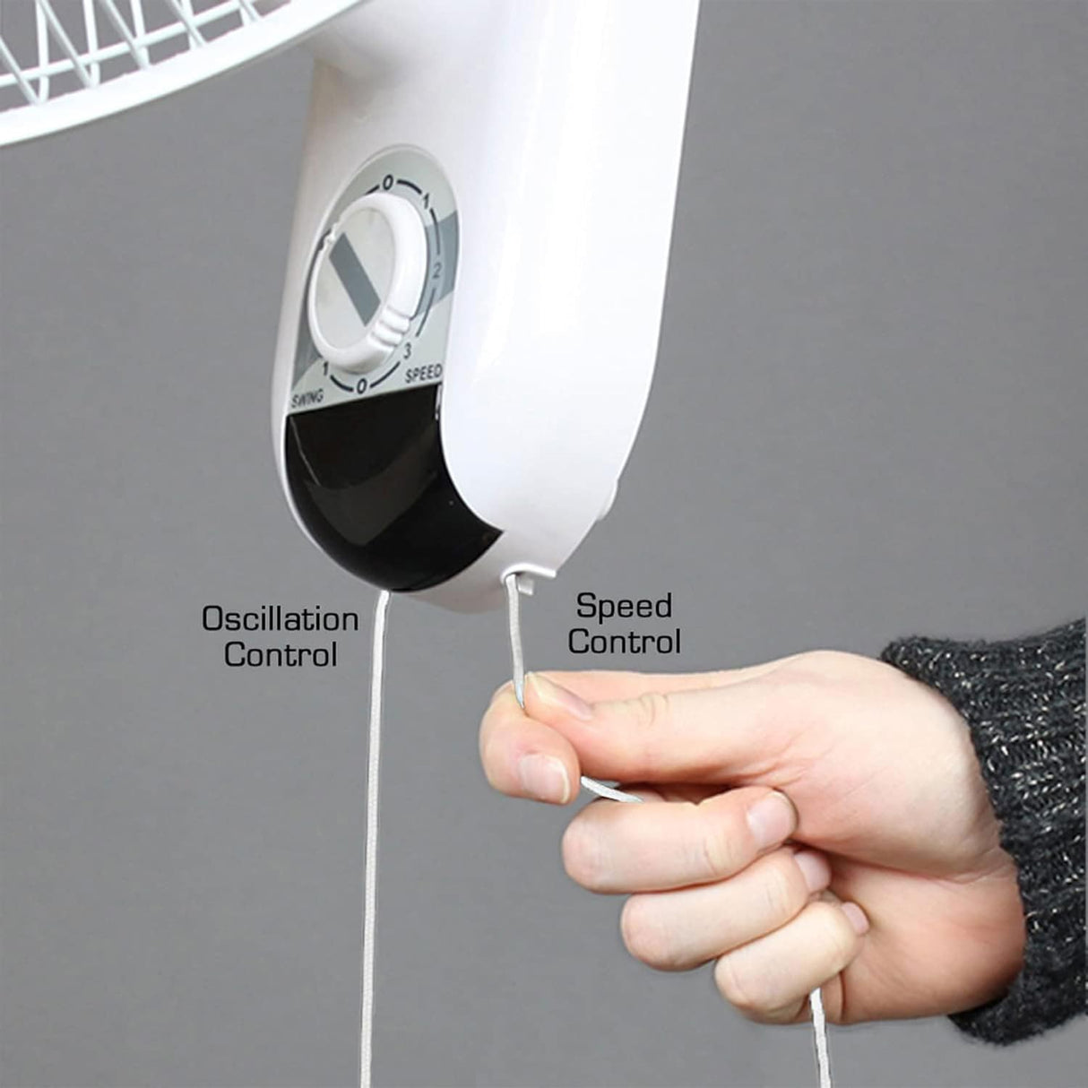 Ventilador de Pared Hurricane, Oscilante 90° 3 Velocidades 16