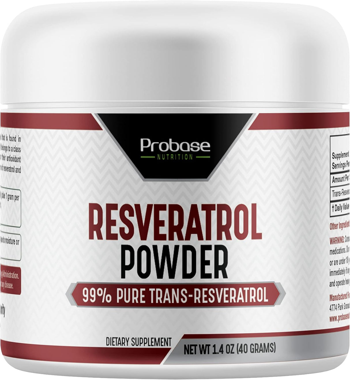 Suplemento Polvo de trans-resveratrol micronizado al 99%
