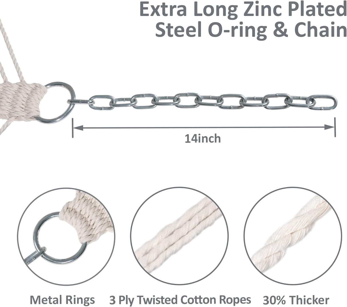 Hamaca Doble SUNCREAT, Extra Grande, Tela Acolchada, Modelo XL