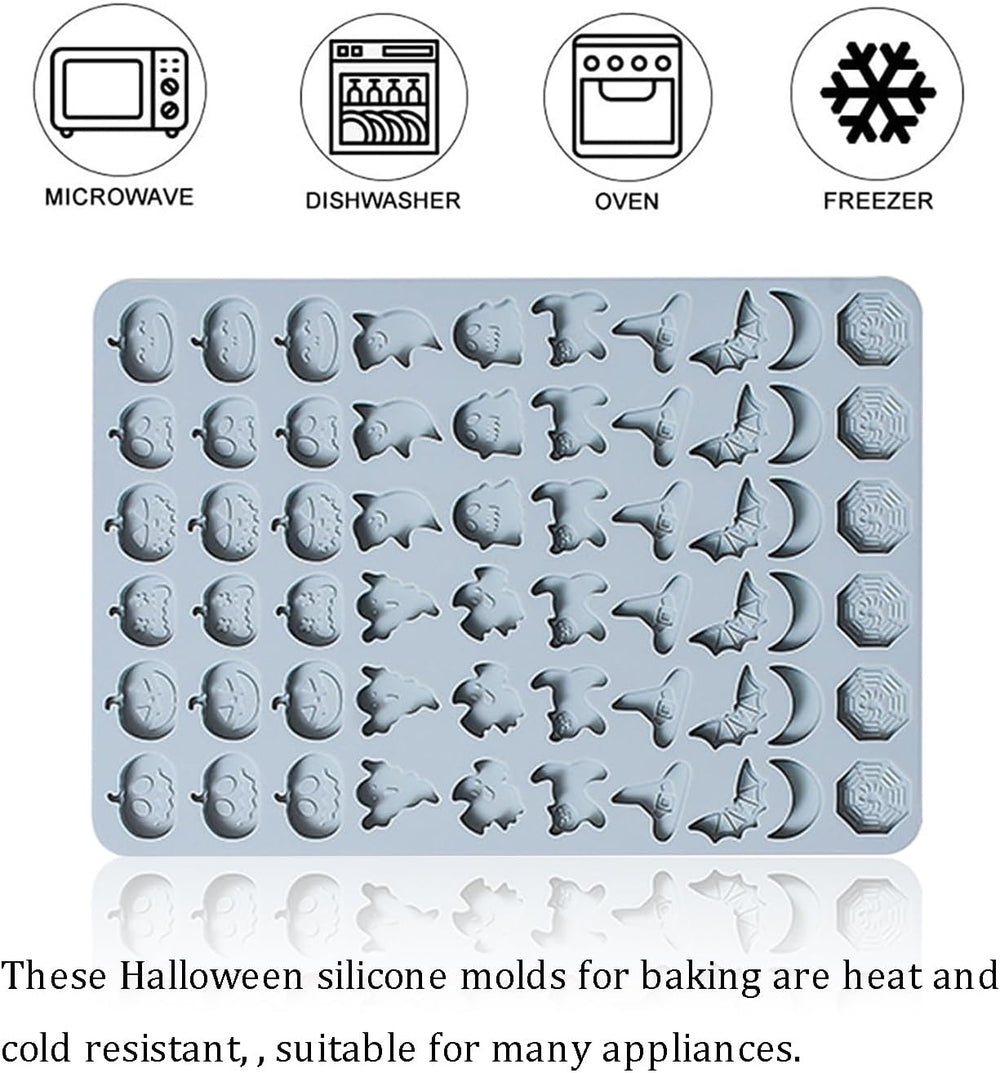 Moldes de Silicona Halloween, 2 Paquetes, Mini para Dulces