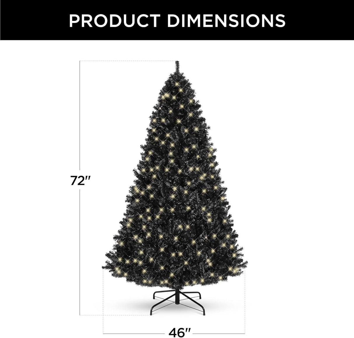 Árbol de Navidad Artificial 6ft Best Choice Products, 250 Luces