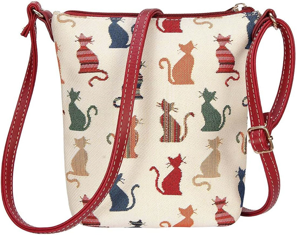 Bolsa Signare cruzada con tapiz de gato