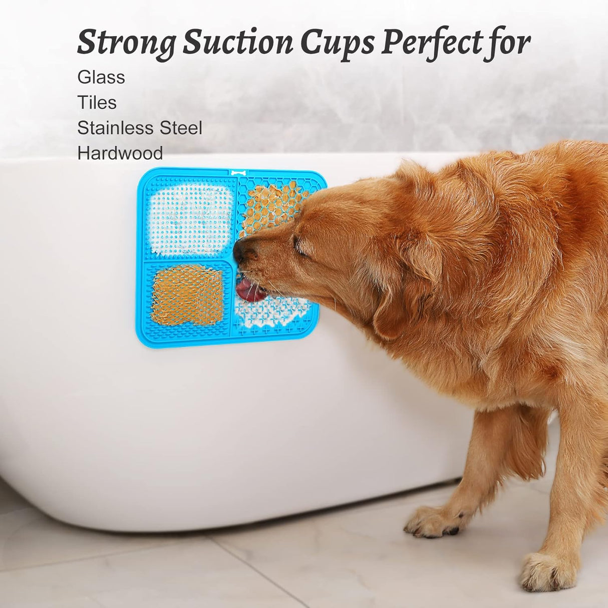 Alfombrilla tipo comedero de lamer para perros y gatos