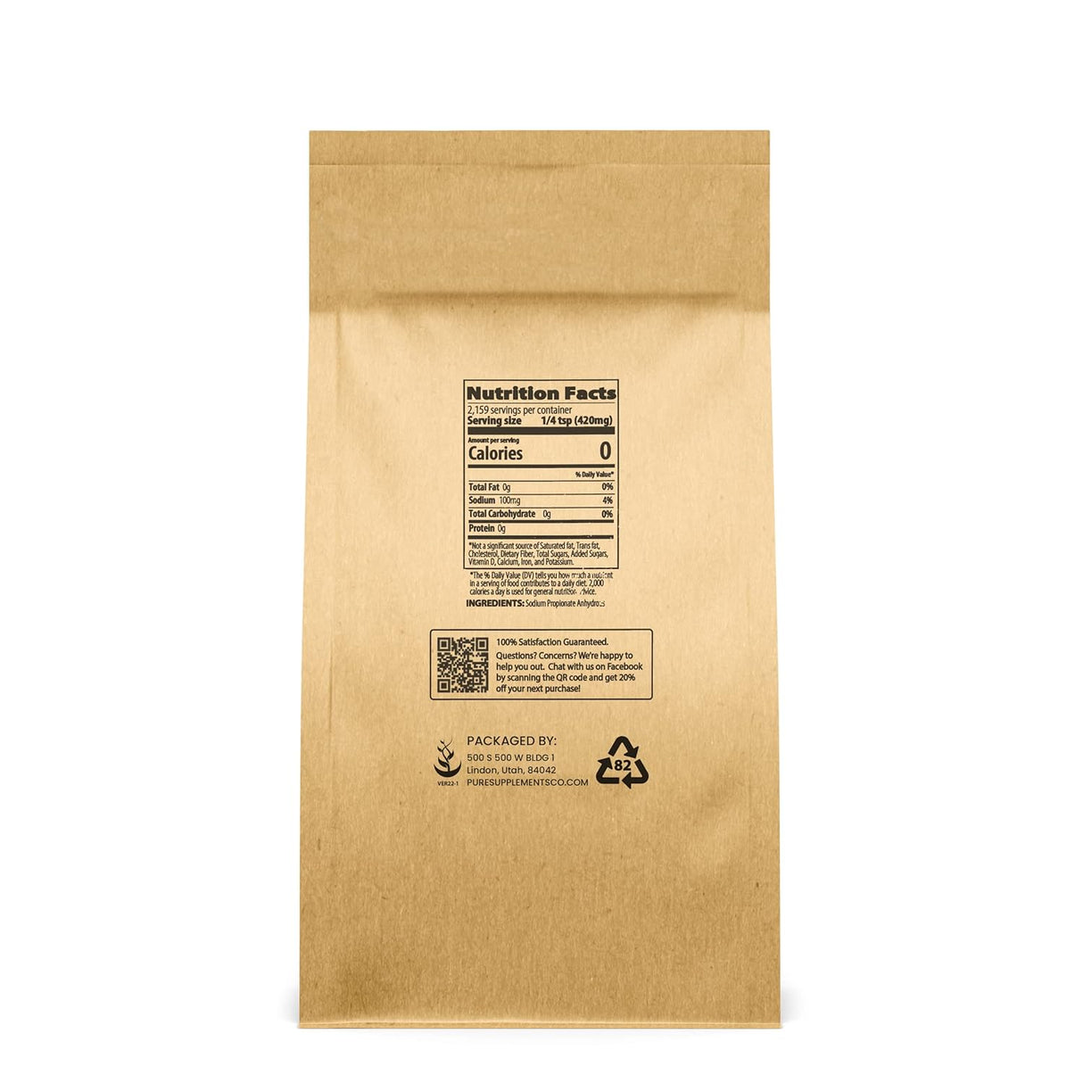 Suplementos Alimenticio de propionato de sodio puro 2 lb