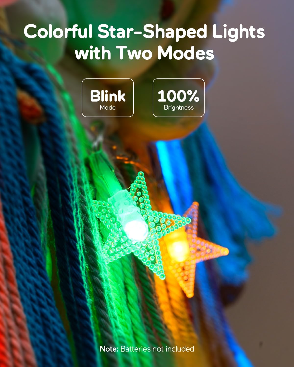 Hamaca de Peluches con Luces - Almacenaje Boho para Niños