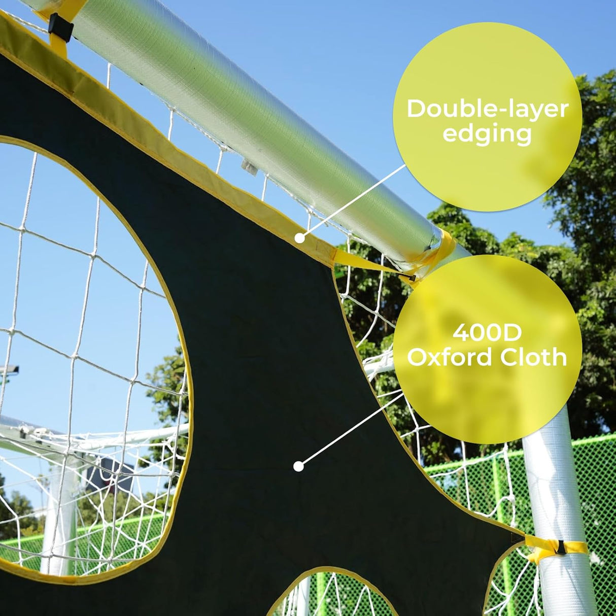 Red de portería de fútbol con 10 zonas de puntuación, 12x6 pies