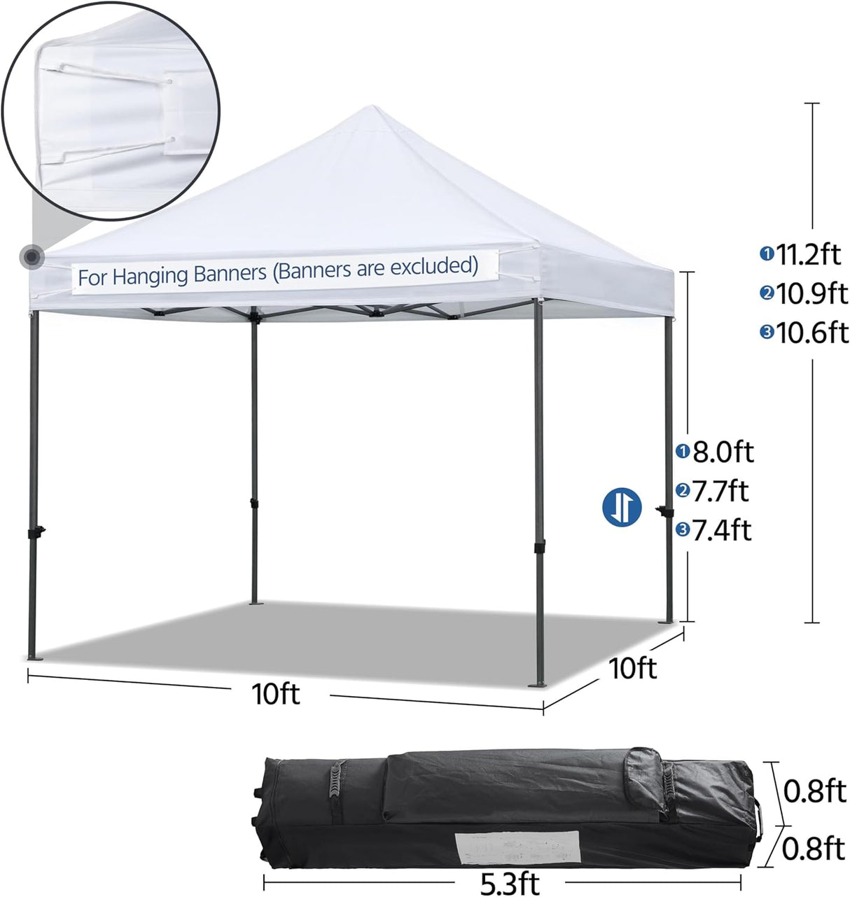 Tienda Yaheetech: Carpa Instantánea 10x10, Pesada y Impermeable