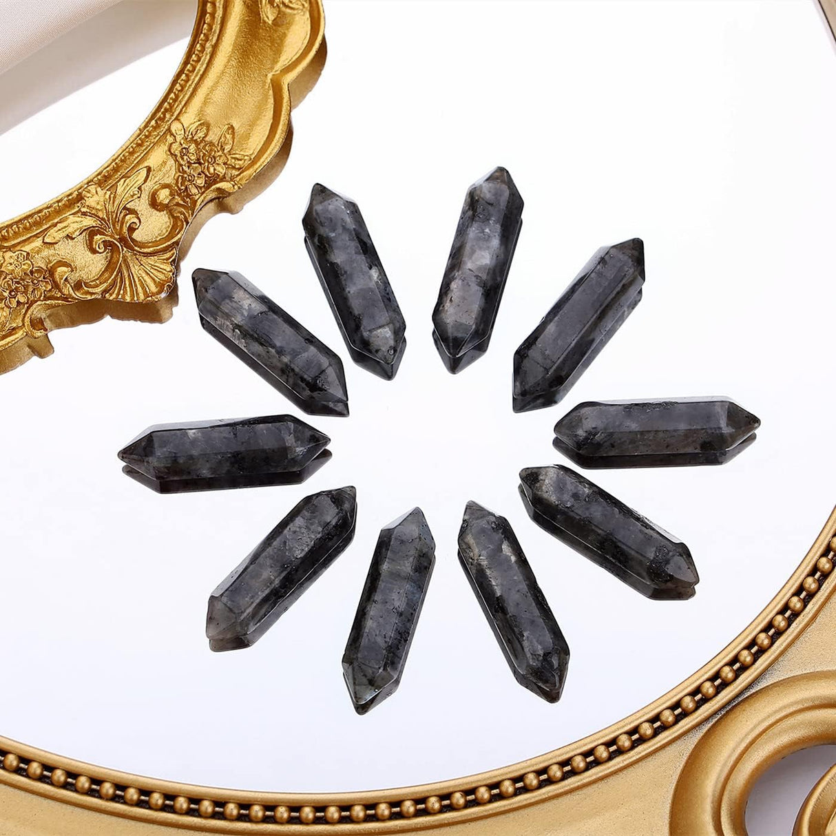 Varitas de Labradorita para Meditación y Terapia Energética