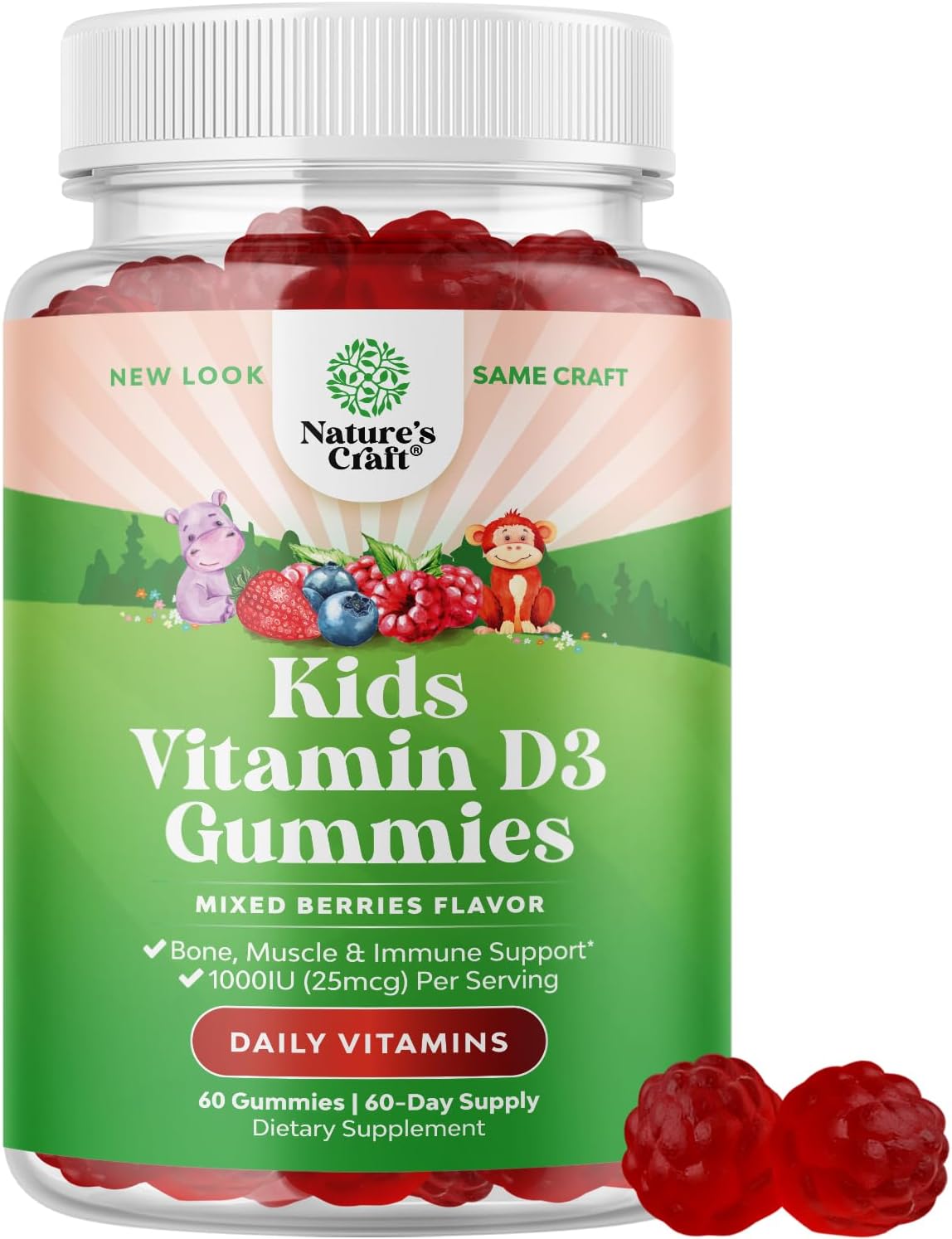 Gomitas de Vitamina D para Niños - Apoyo Inmunológico 1000 IU