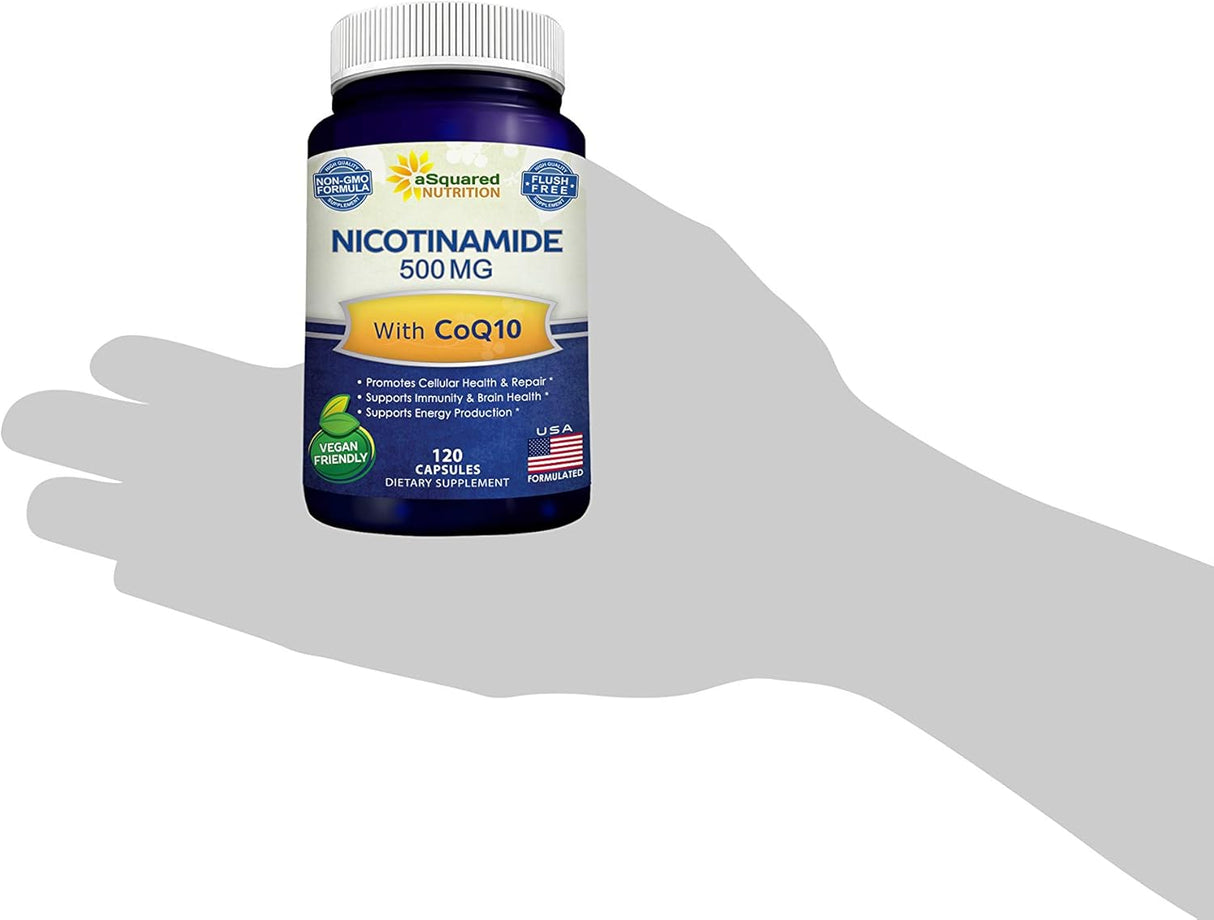 Suplementos Nicotinamida con CoQ10 (120 cápsulas) 500 mg