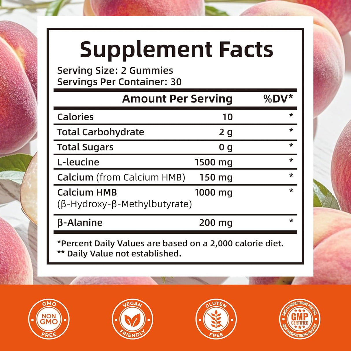 Gomitas HMB Leucina Suplemento Men 1500mg 60u