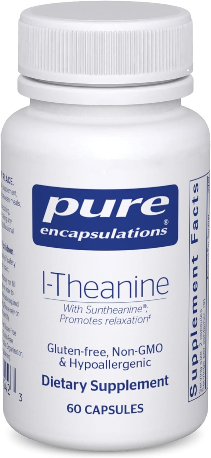 L-Teanina Pure Encapsulations - Relajación y Estrés - 60 Cápsulas