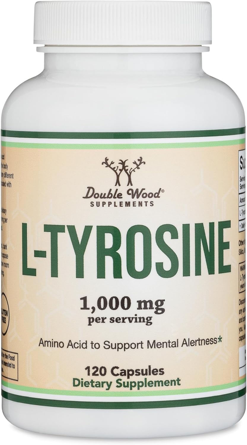Suplementos L-tirosina 1,000 mg por porción, 120 cápsulas