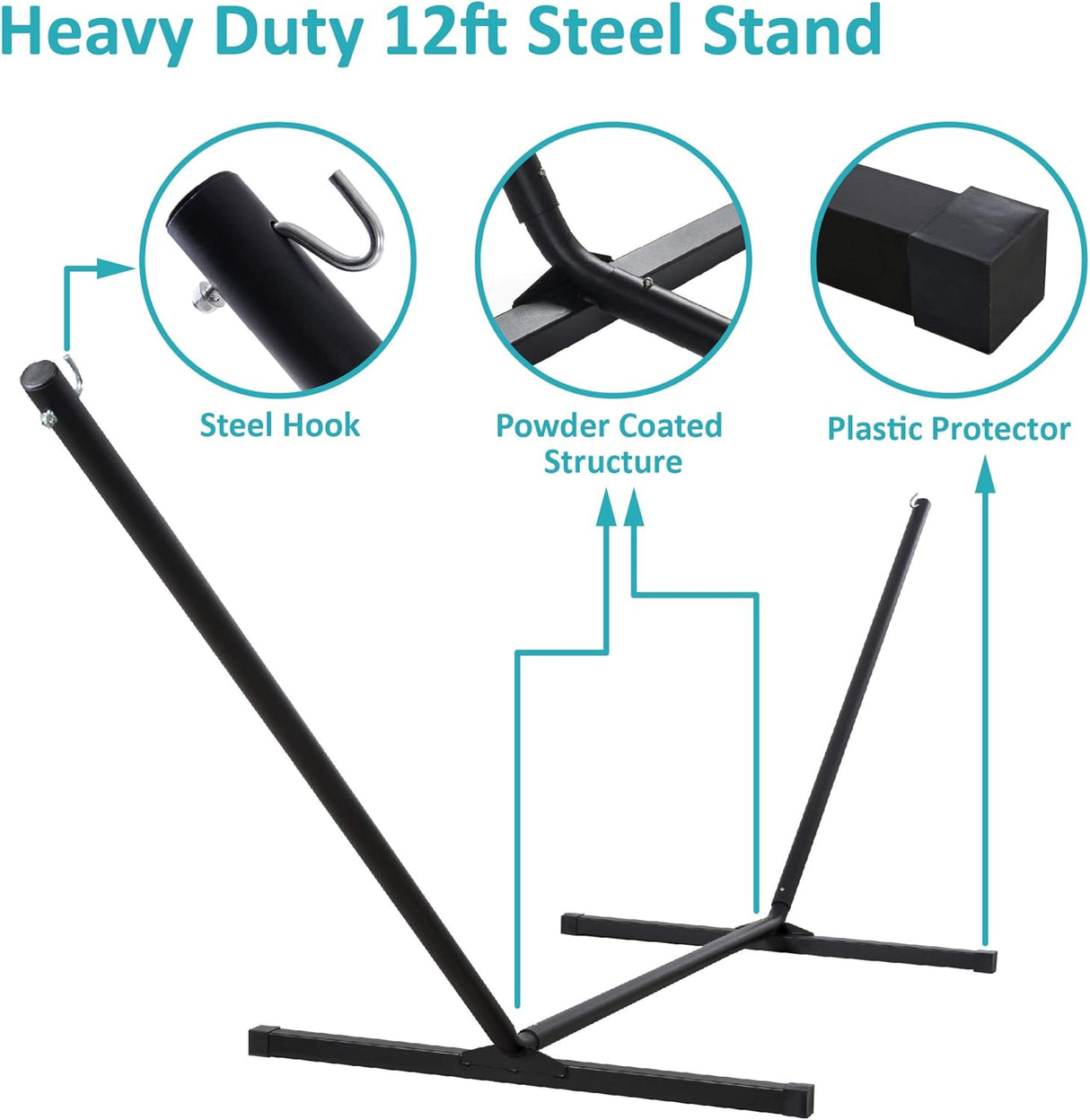 Hamaca SUNCREAT con soporte para 2 personas, resistente, modelo 2023