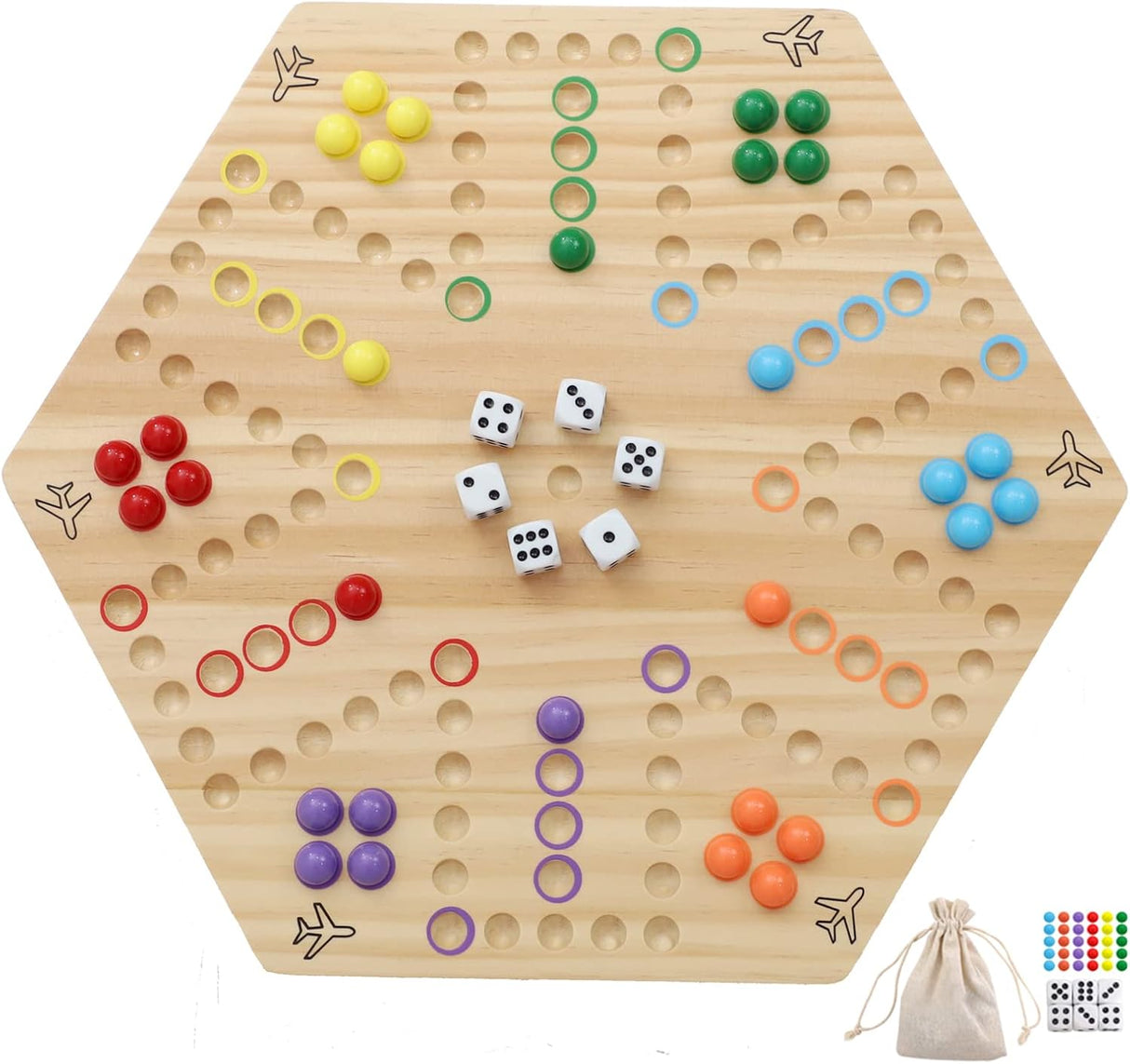 Juego de Mesa Aggravation Wahoo, 4-6 Jugadores, 30 Canicas