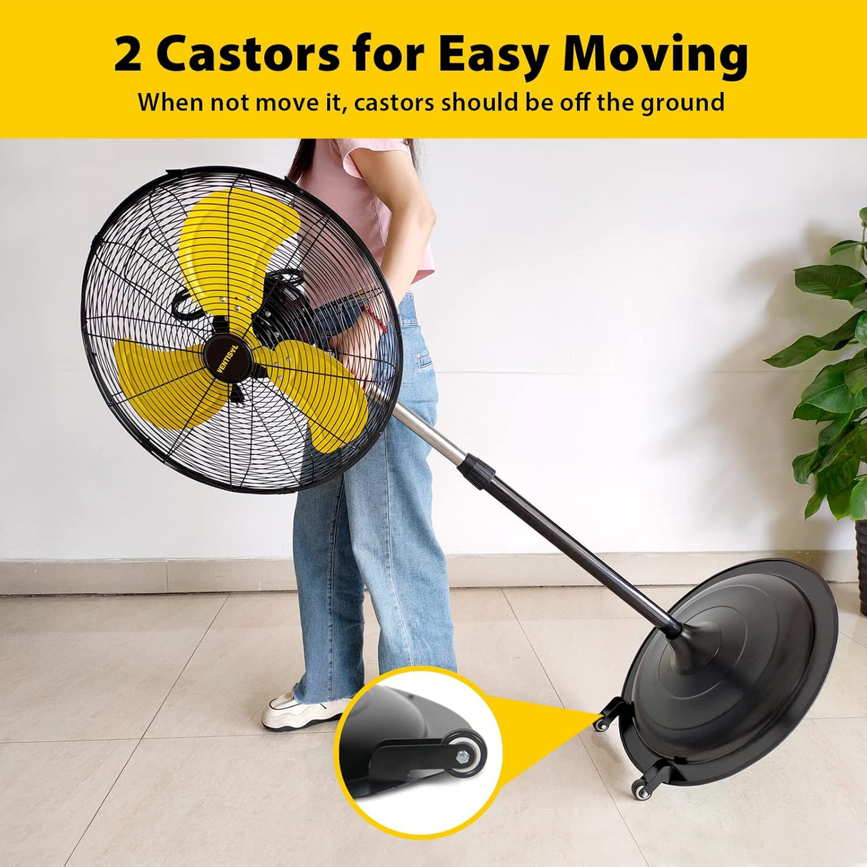 Ventilador de Pedestal VENTISOL 20 4,850CFM Oscilante 3 Velocidades