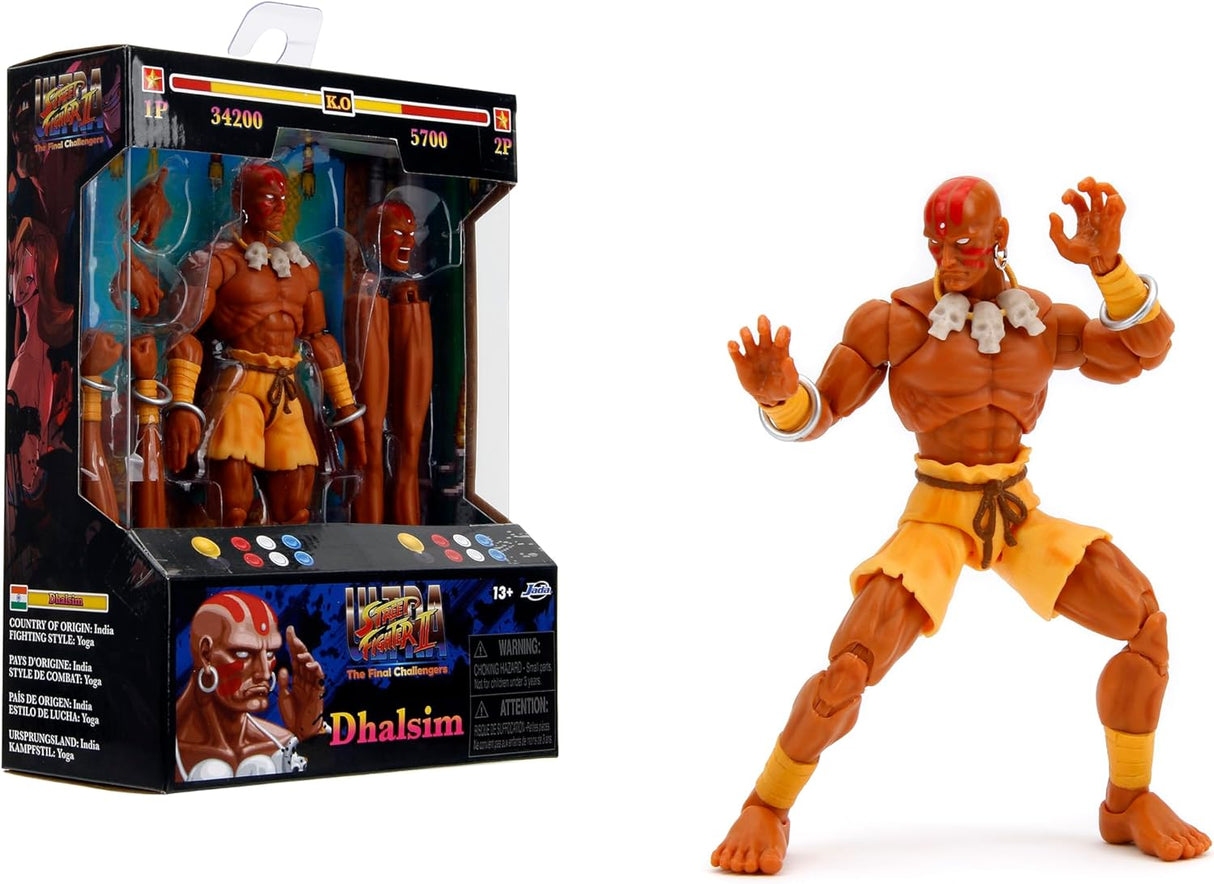 Figura de acción Jada Street Fighter 6 Dhalsim, juguetes para niños y adultos