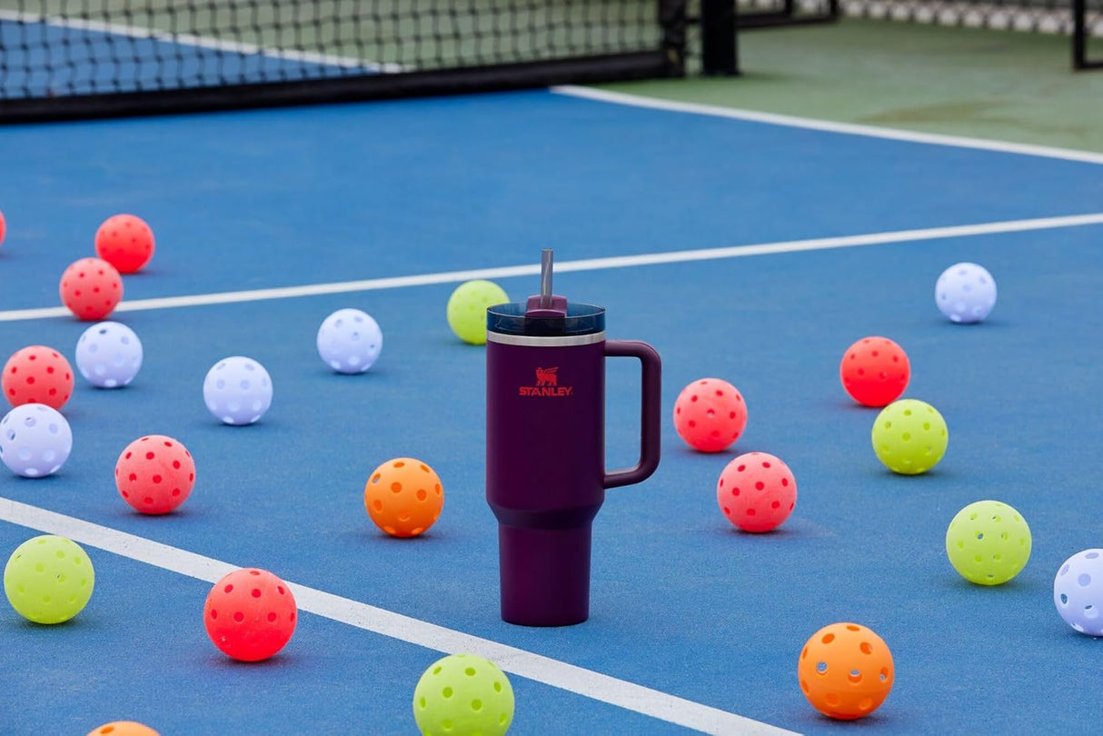 Stanley Quencher H2.0 FlowState - Vaso aislado al vacío de acero inoxidable con tapa y popote para agua, té helado o café