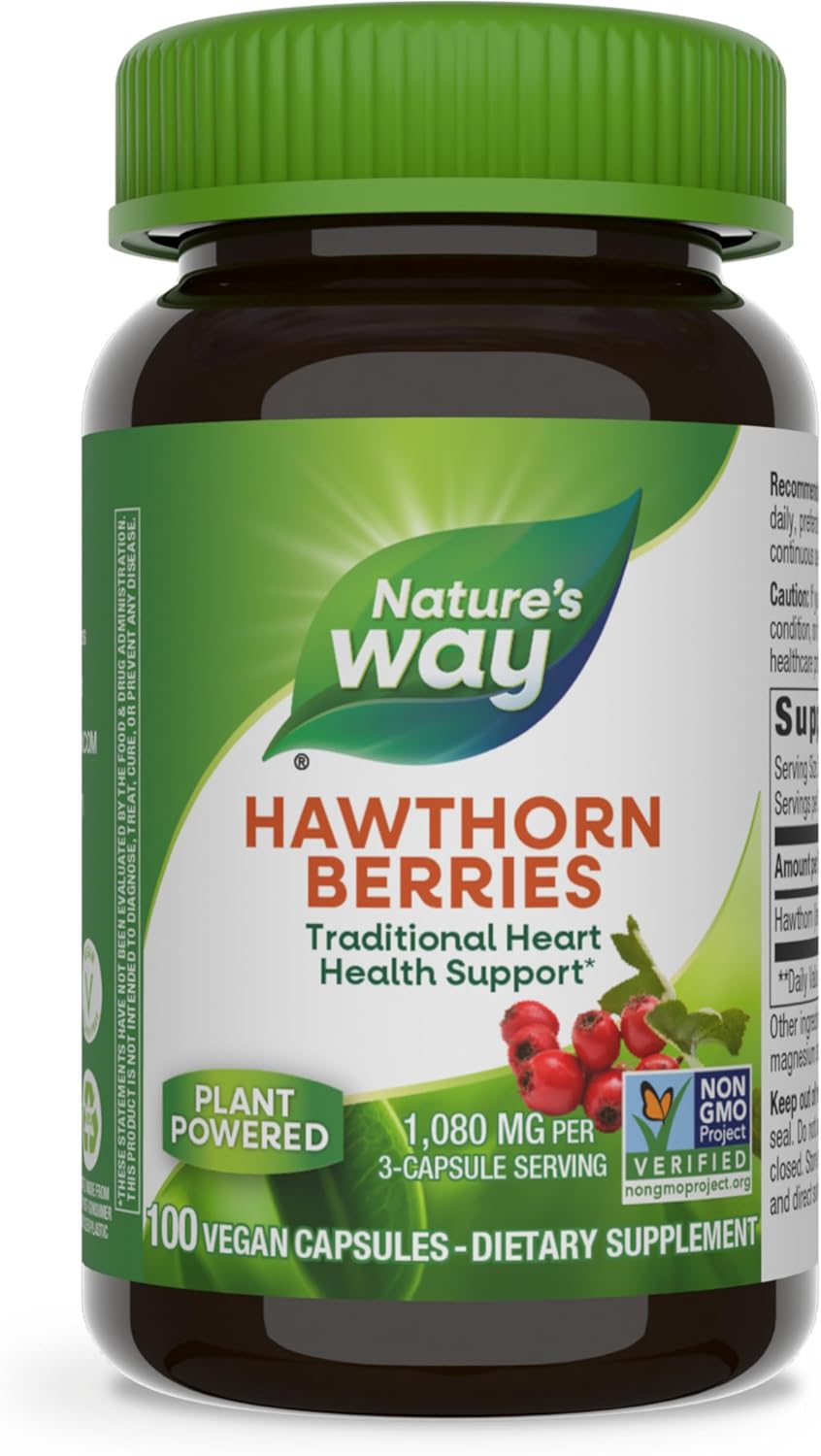 Suplemento Natures Way Bayas de espino a base de hierbas