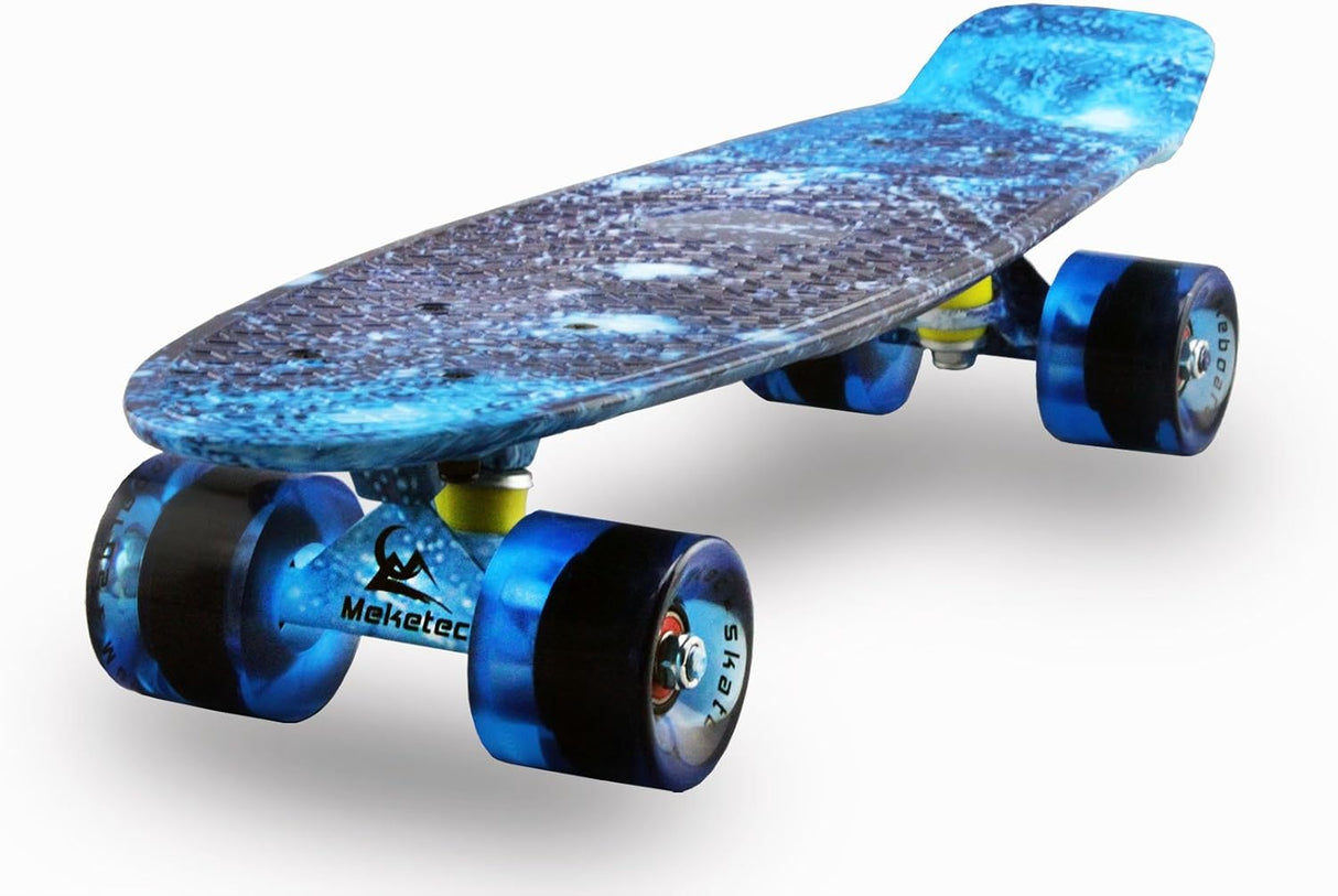 Patineta Mini Cruiser Retro de 22 Pulgadas para Principiantes