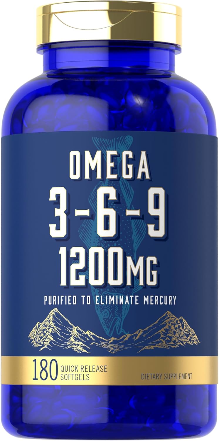 Omega 3-6-9 Carlyle 1200mg Suplemento 180 cápsulas