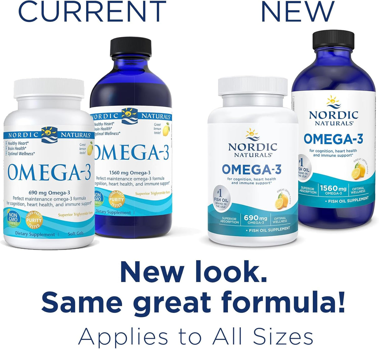 Omega-3 de Nordic Naturals, 1560 mg, 48 Porciones, No GMO