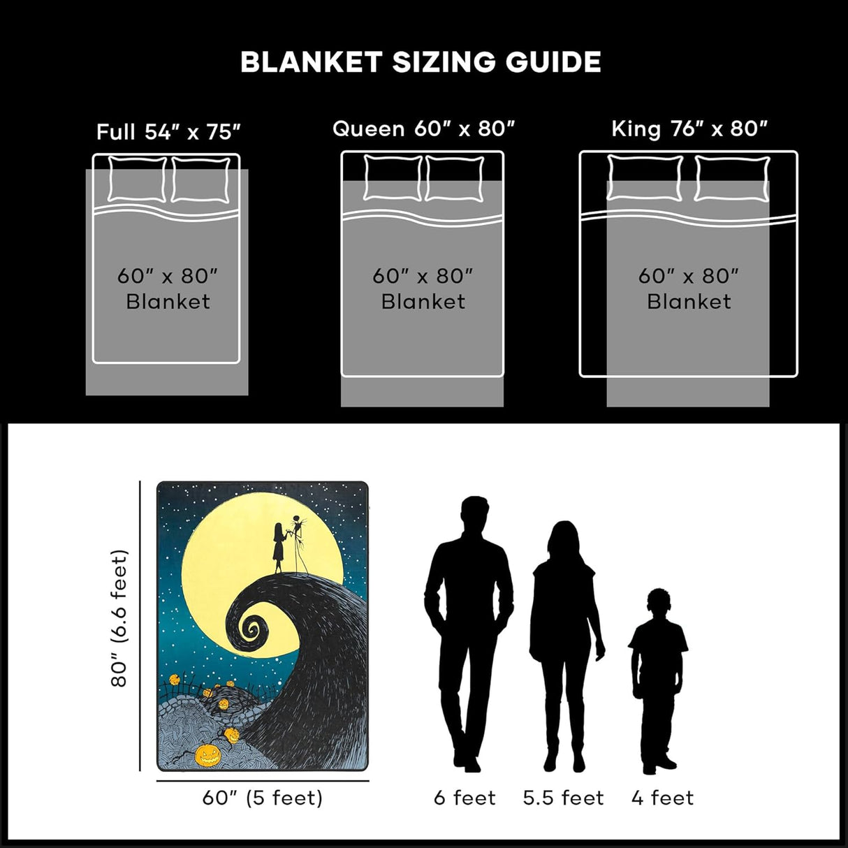 Manta de Sherpa Northwest Nightmare Before Christmas 60x80