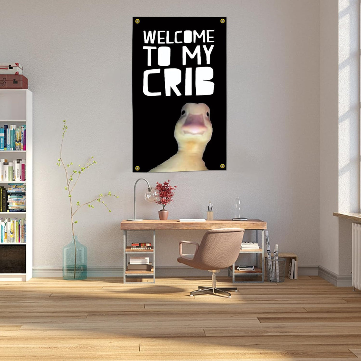 Bandera Impermeable 60x90cm con Ojales para Decoración de Dormitorio