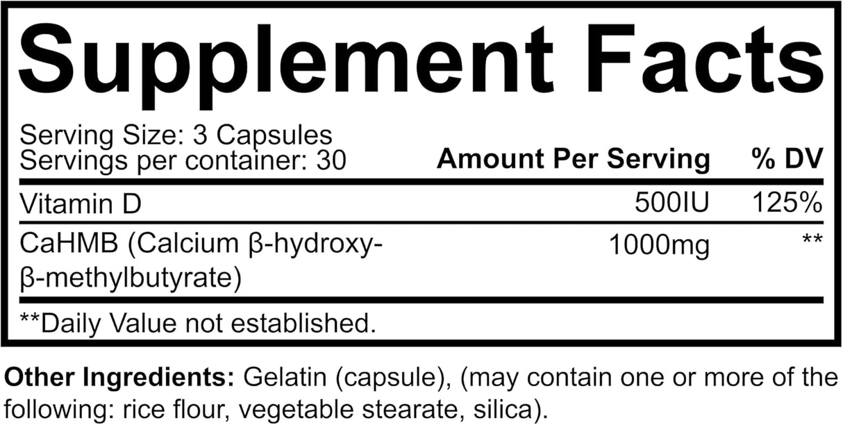 NutraKey HMB Cápsulas 90 Pzas Suplemento Muscular