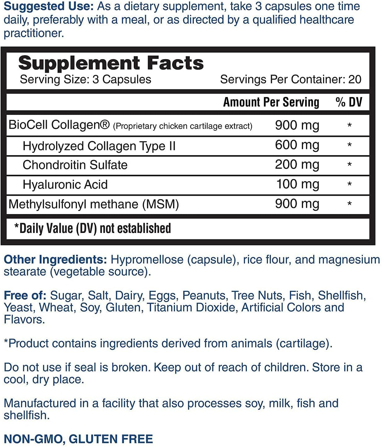 Ácido hialurónico con colágeno salud de las articulaciones
