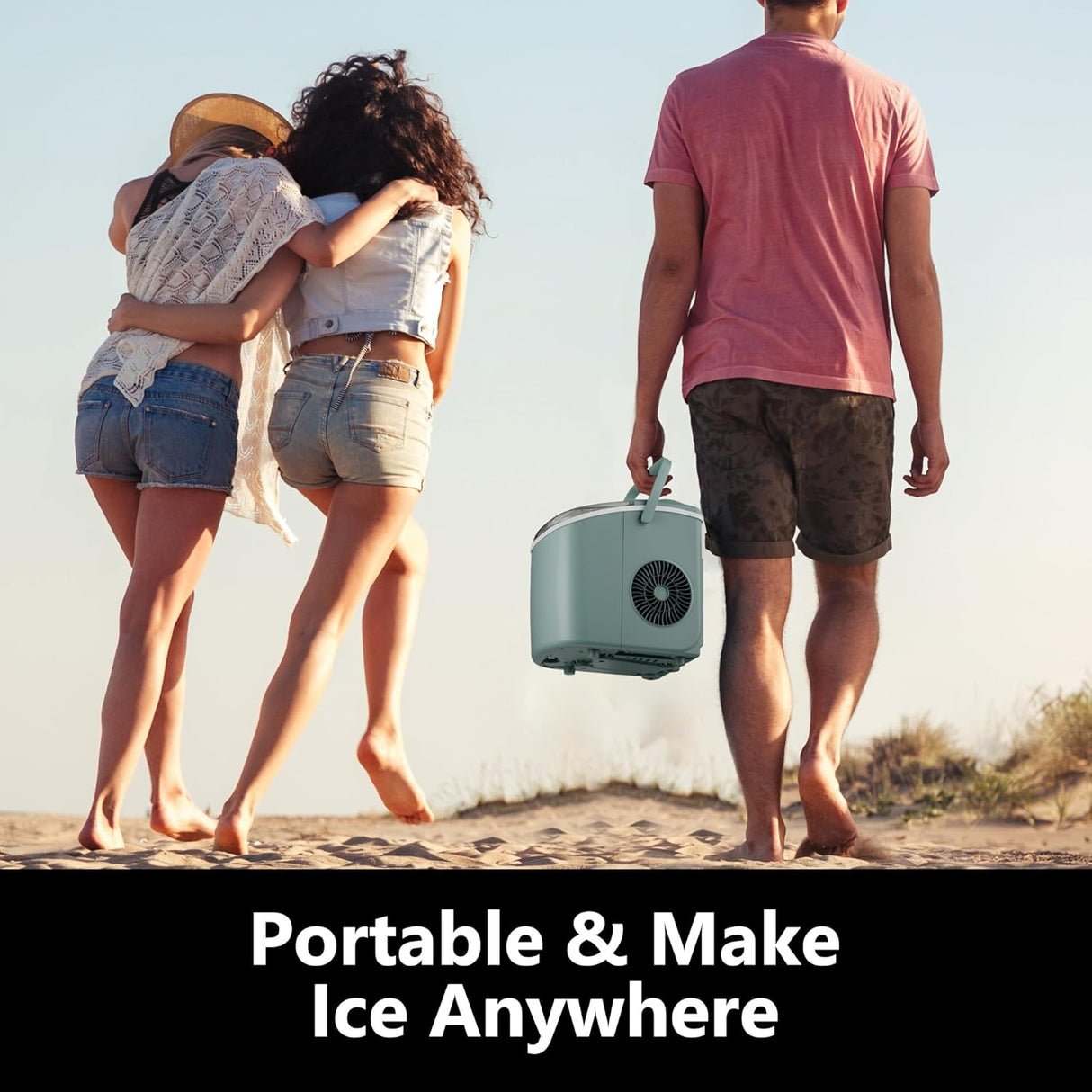 Máquina de Hielo EUHOMY, 26lbs/día, 9 cubos en 6 mins