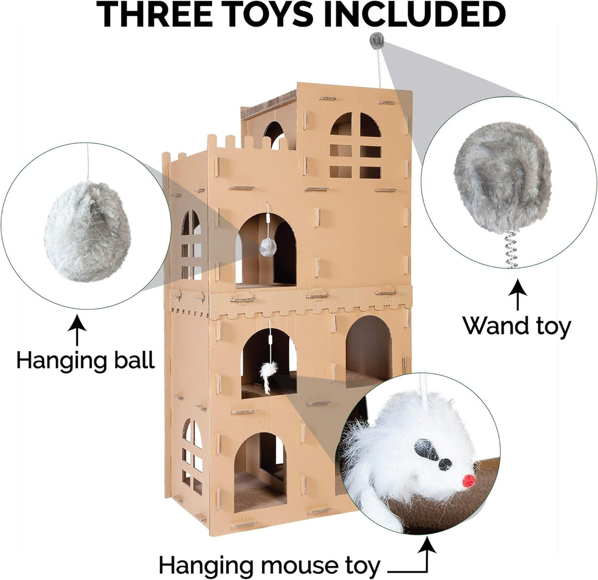 Muebles para gatos para Apartamento escondite cartón marrón