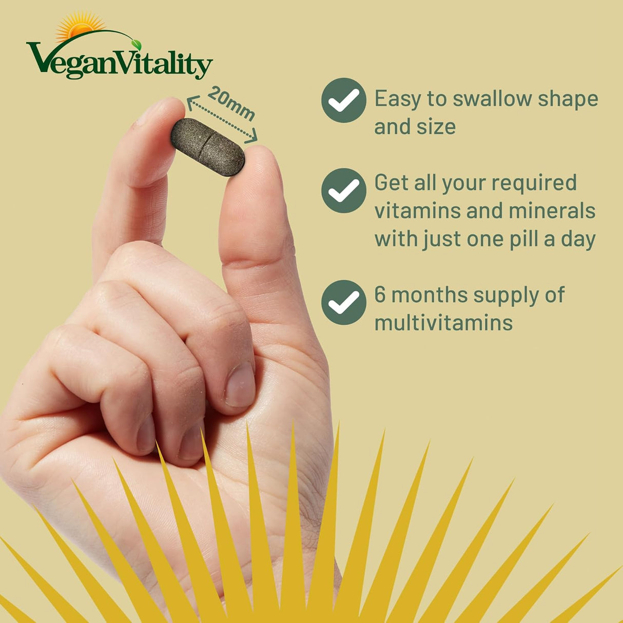 Suplemento Multivitamínicos y minerales veganos con vitamina