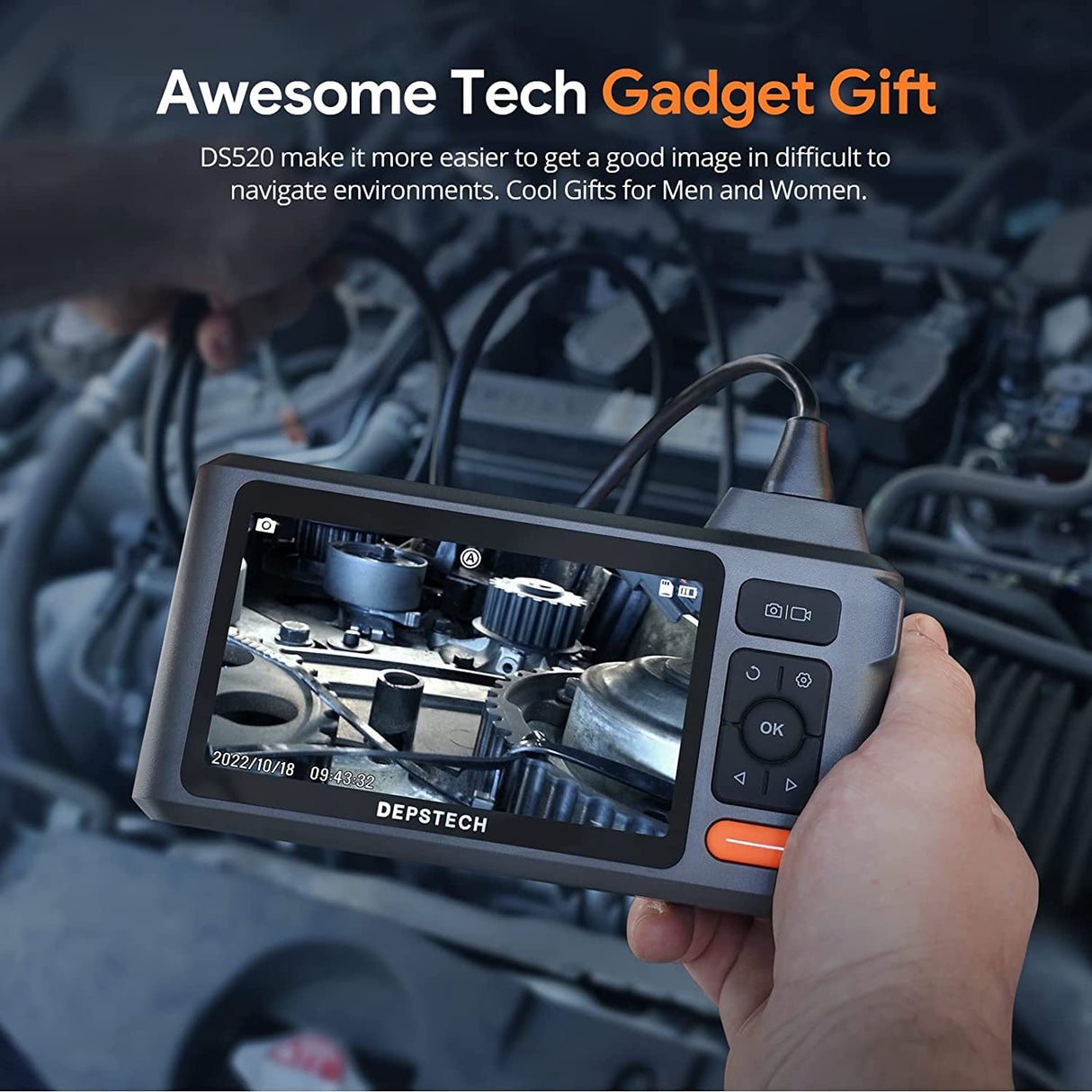 Camara de inspeccion de alcantarillado con triple lente